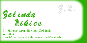 zelinda mikics business card